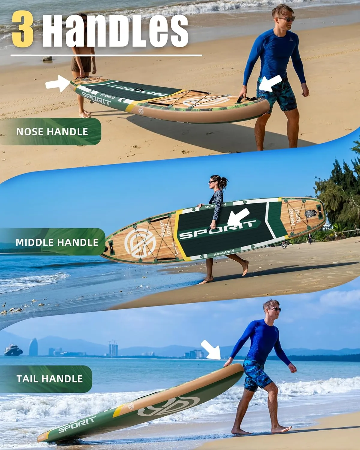 11'635" Super Wide Inflatable Stand Up Paddle Board, Ultra Stable SUP Board for Adults, 450lb Capacity with Shoulder Strap, 100L Backpack, Removable US Fin, Floating Paddle, Safety Leash