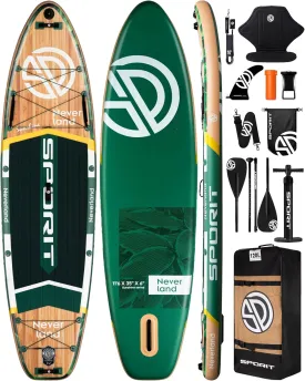 11'635" Super Wide Inflatable Stand Up Paddle Board, Ultra Stable SUP Board for Adults, 450lb Capacity with Shoulder Strap, 100L Backpack, Removable US Fin, Floating Paddle, Safety Leash