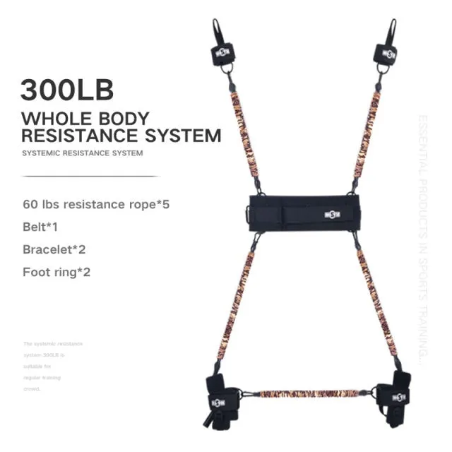 125lbs - 300lbs Full Body Resistance Band | Strength Resistance Training Belt Set For MMA Boxing
