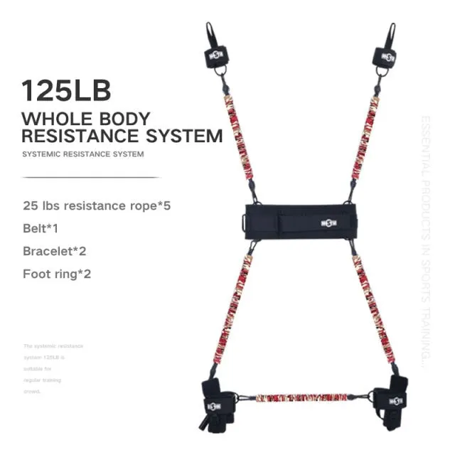 125lbs - 300lbs Full Body Resistance Band | Strength Resistance Training Belt Set For MMA Boxing