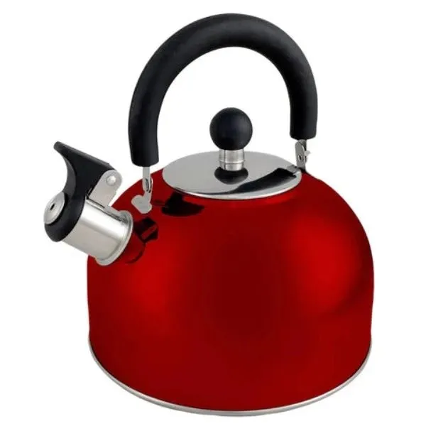 2.5LT Whistling Camping Stovetop Kettle - Red