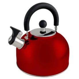 2.5LT Whistling Camping Stovetop Kettle - Red