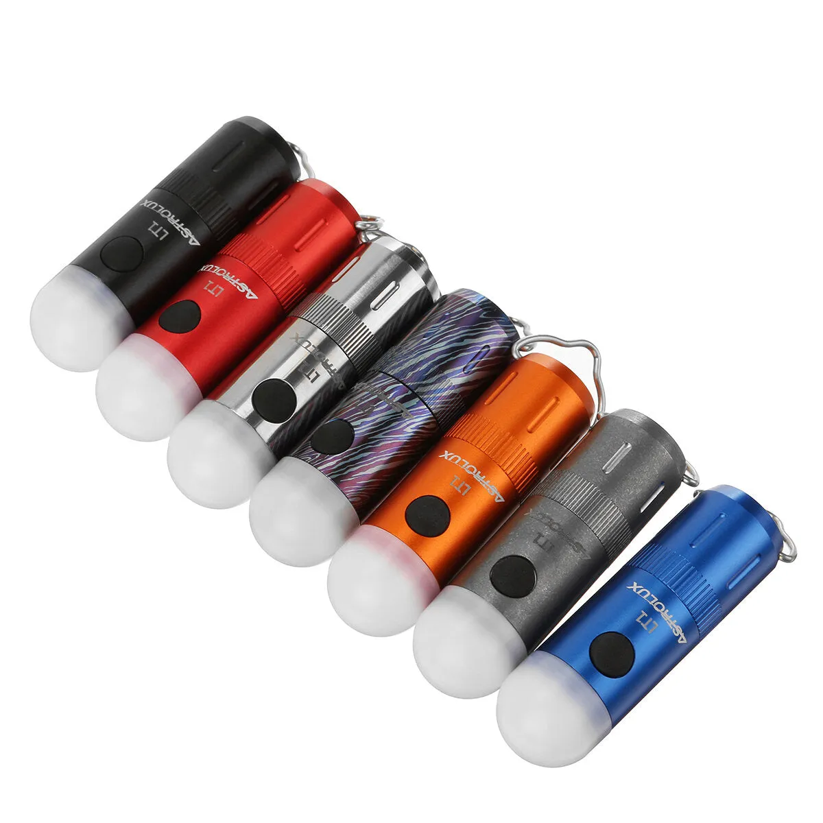 350LM Mini LED Camping Lantern - 14250 Battery - Keychain Flashlight