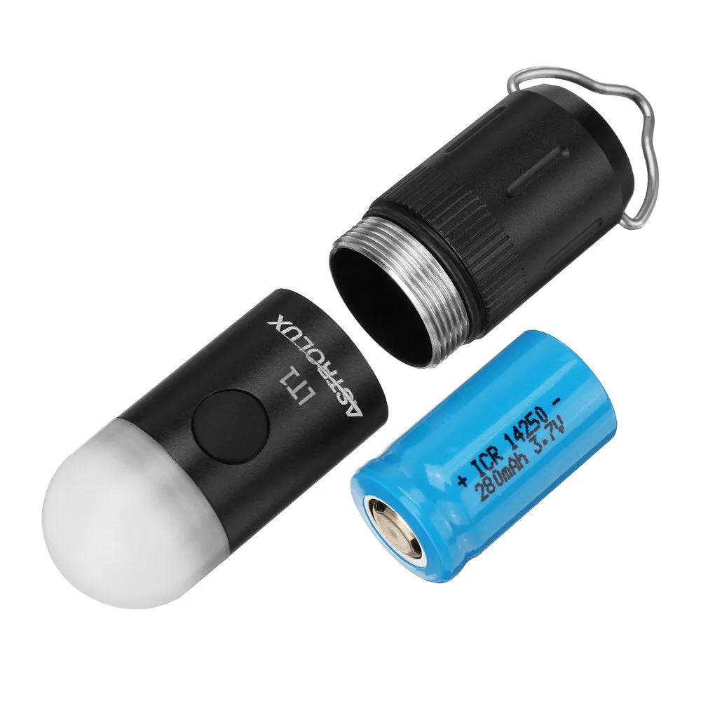 350LM Mini LED Camping Lantern - 14250 Battery - Keychain Flashlight