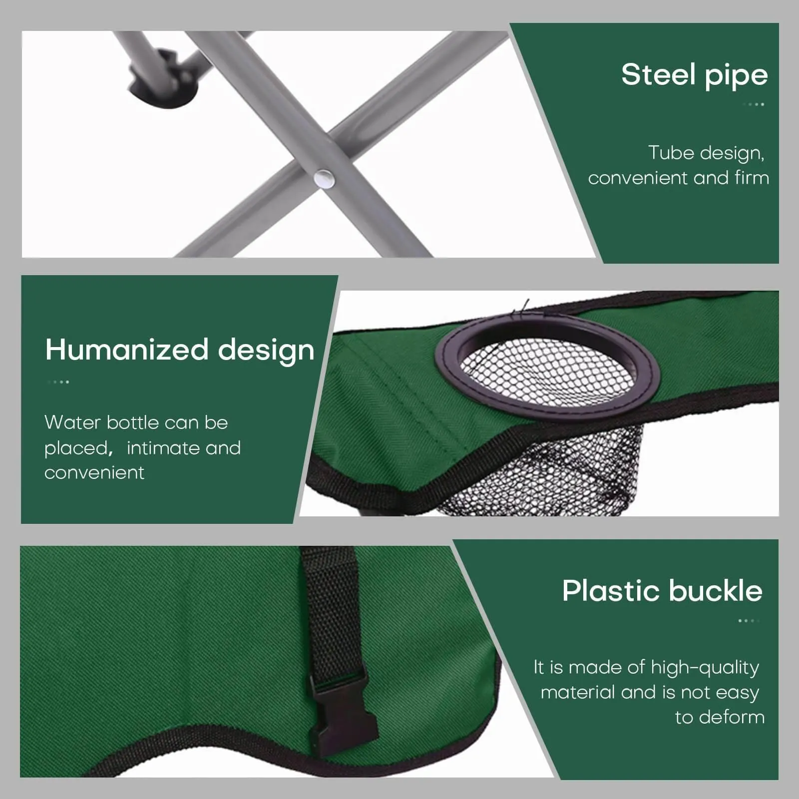 600D Folding Camping Beach Chair Seat with Sun Shade Canopy