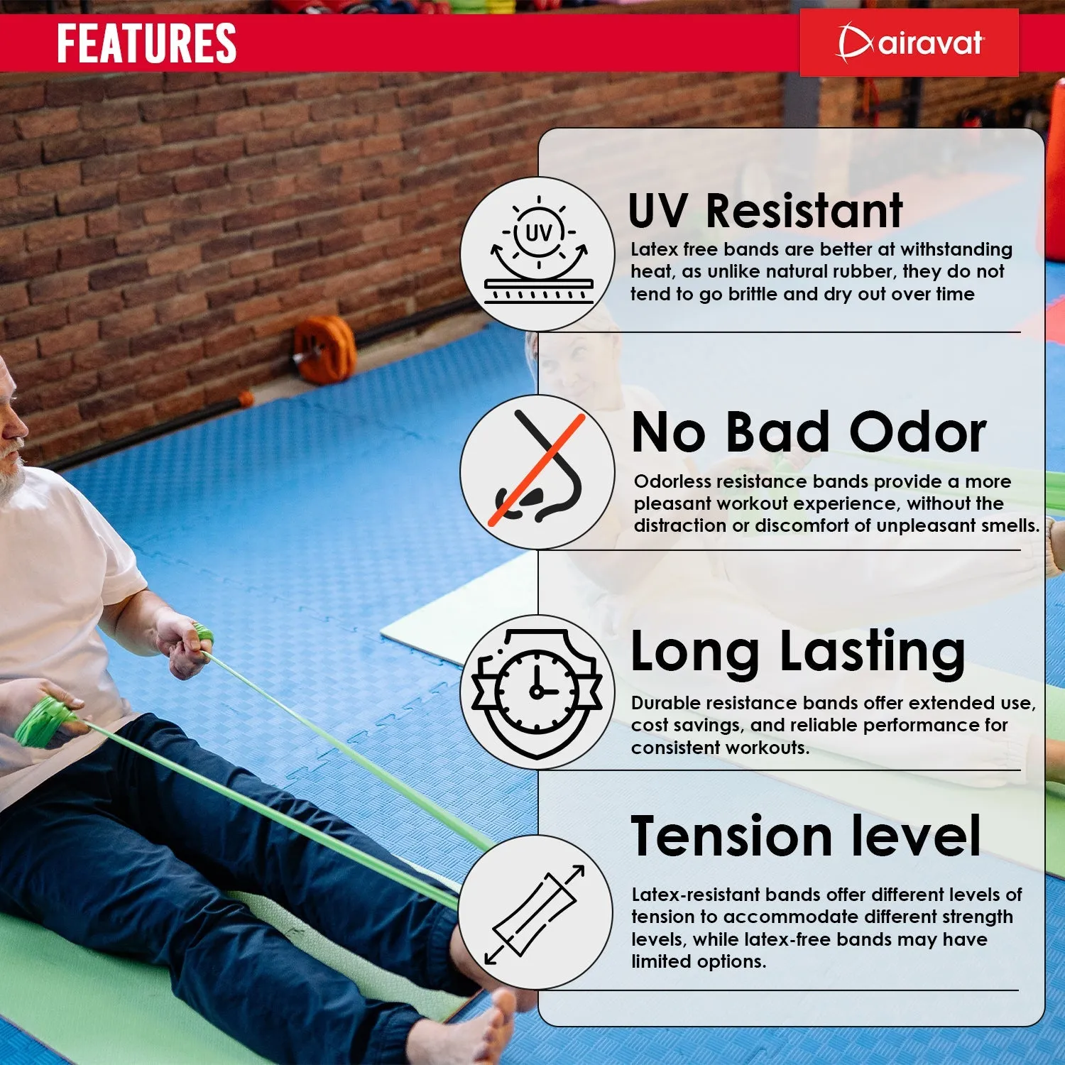 AIRAVAT LATEX FREE RESISTANCE BAND 4518 (LEVEL 4)