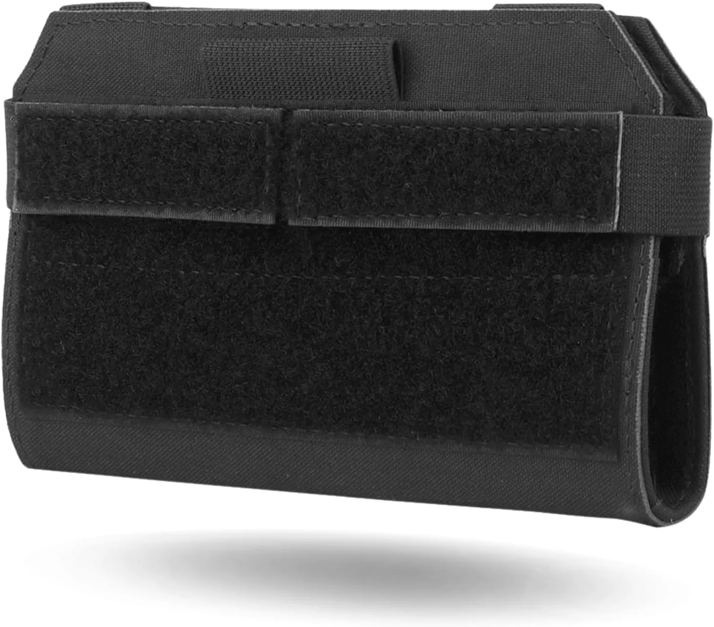 Airsoft Plate Carrier Molle Phone Carrier Outdoor Lightweight Navigation Board,Foldable Admin Pouch Phone Holder Chest Rig Mount Tactical Vest Accessory (Black)