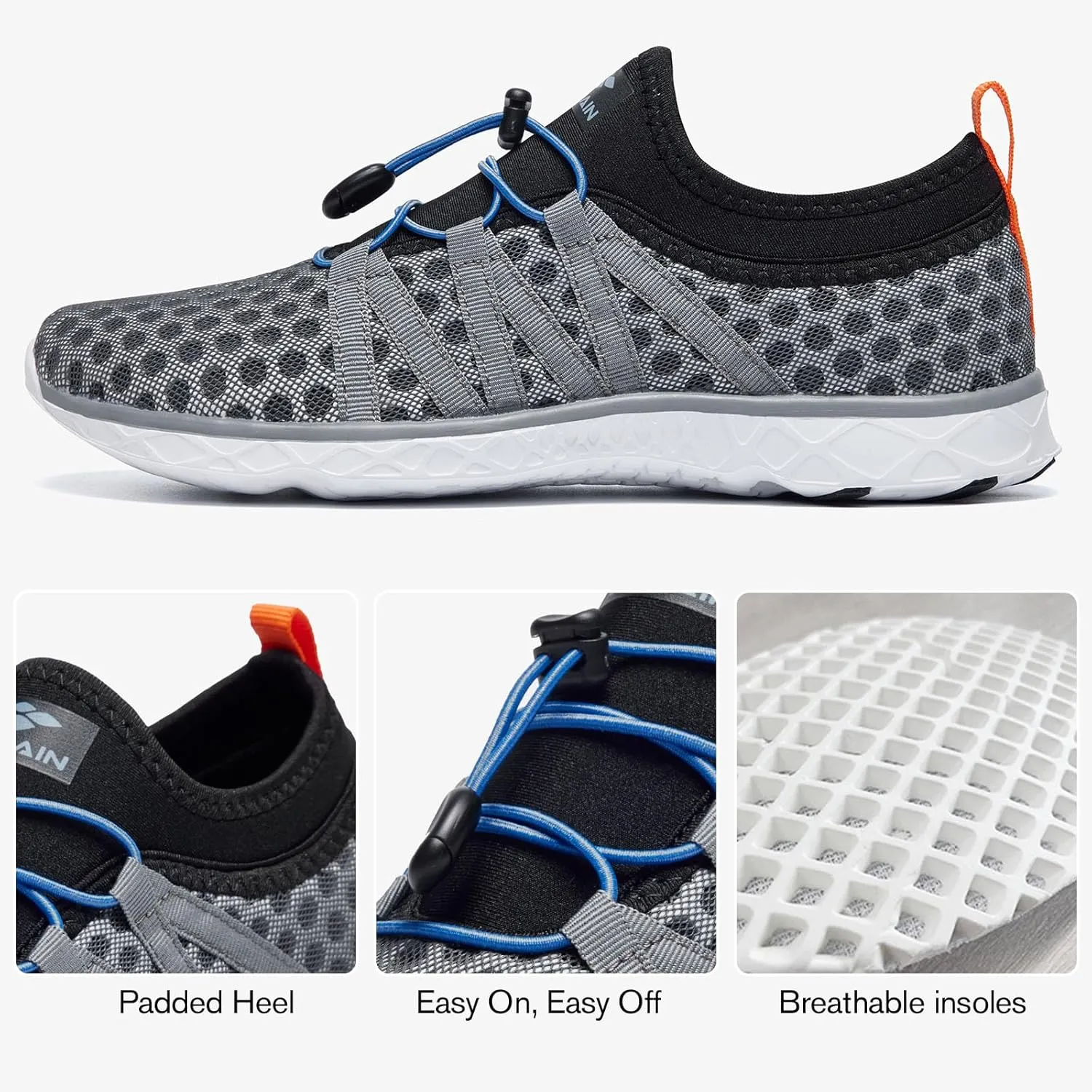 ALEADER Men's Quick Drying Aqua Water Shoes