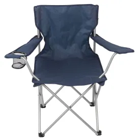 Camping Folding Chair with Cup Holder and Carry Bag, Blue NEW
