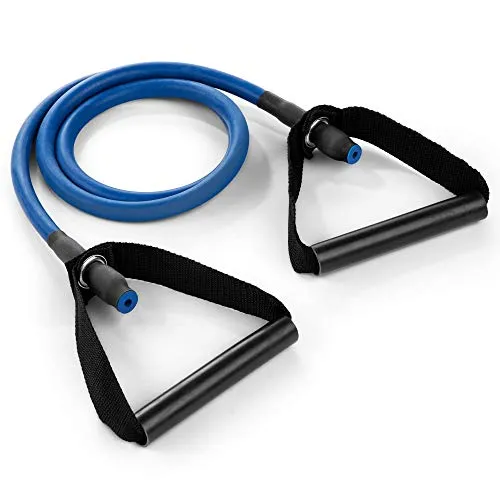 Champion Sports XP Resistance Tube Bands for Men and Women, Heavy Resistance, Blue - Durable Fitness Band for Strength Training, Stretching, Rehabilitation - Premium Home Workout Equipment