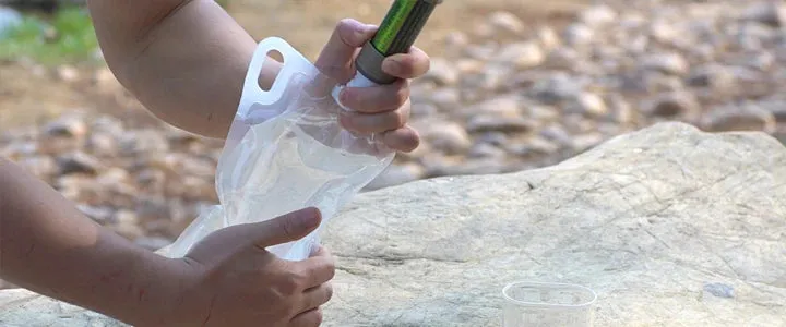 Complete Gravity Water Filter System for Hiking, Camping, Survival and Travel