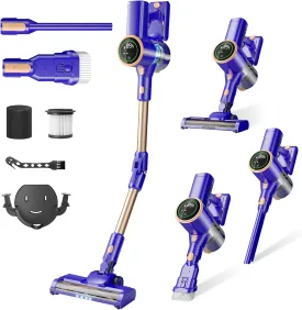Cordless Vacuum Cleaner, 180 Bendable Wand Stick Vacuum Cleaners with Touch Screen, 8-in-1 Vacuum with Lightweight Rechargeable Battery, 35 Mins Runtime for Home Hard Floor Low-Pile Carpet