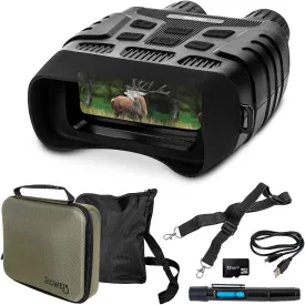 Digital Infrared Night Vision Binoculars for Camping, Hunting, Surveillance & Bird Watching, 3X Digital Zoom, 984ft Range, 2.31 LCD Display by SIGWEIS