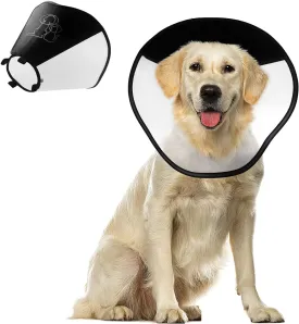 Dog Cone Alternative for Large Dogs After Surgery, Soft Dog Recovery Suit Plastic E Collar 2 Size Adjustable, Protective Dog Head Cone After Anti Bite Lick Wound Healing Safety (XXL)