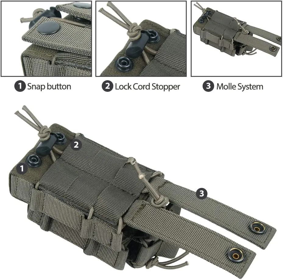 EXCELLENT ELITE SPANKER Open Top M4 M14 M16 AR15 Mag Pouch and Single Pistol Mag Pouch Flashlight Holder Magazine