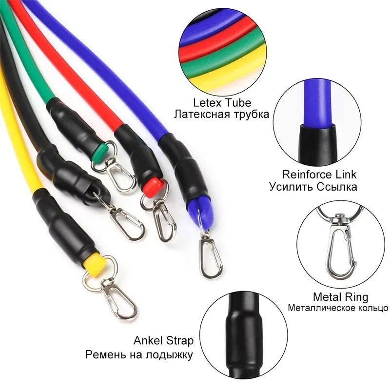 Fitness Latex Resistance Bands Set Fitness Rubber Bands