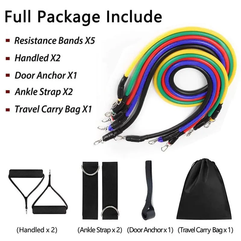 Fitness Latex Resistance Bands Set Fitness Rubber Bands