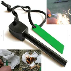Flint Stone Rod Fire Starter Lighter Magnesium Emergency Survival Tool