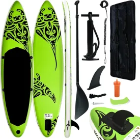 Furniture Set Inflatable SUP Board 366 x 76 x 15 cm Green, Furniture Decoration, Indoor/Outdoor Furniture for Living Room Office