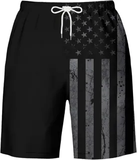 Galaxy Green Men's Swim Trunks Hawaiian Bathing Mesh Lining Suit Swimsuits Beach Shorts with Pockets