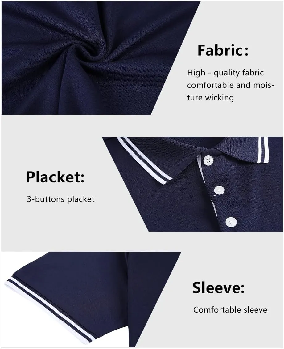 GEEK LIGHTING Polo Shirts for Men Short Sleeve Summer Causal Collared Golf Tennis T-Shirt