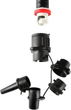 Inflatable Boat Pump Adaptor, With 4 Nozzles, Multifunctional Leak-proof Air Valve Adapter Valve Adaptor Accessories for Inflatable Boat, Stand Up Paddle Board, Inflatable