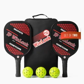JP WinLook Premium Pickleball Paddles Set ??USAPA Pickleball Set - Graphite Carbon Fiber Rackets for Women & Men and Balls for Indoor or Outdoor Play - Racquets, Pickleballs & Carry Bag