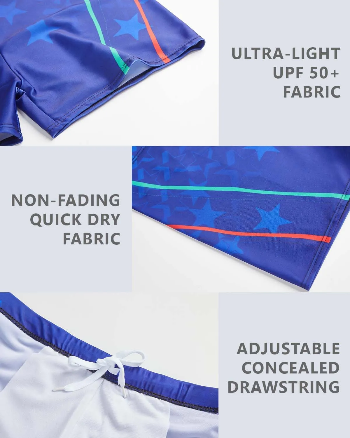 KANAV Men's Athletic Swim Jammers Quick Dry Square Leg Swimsuit for Men Drag Suits for Swimming Training Racing Swim Briefs