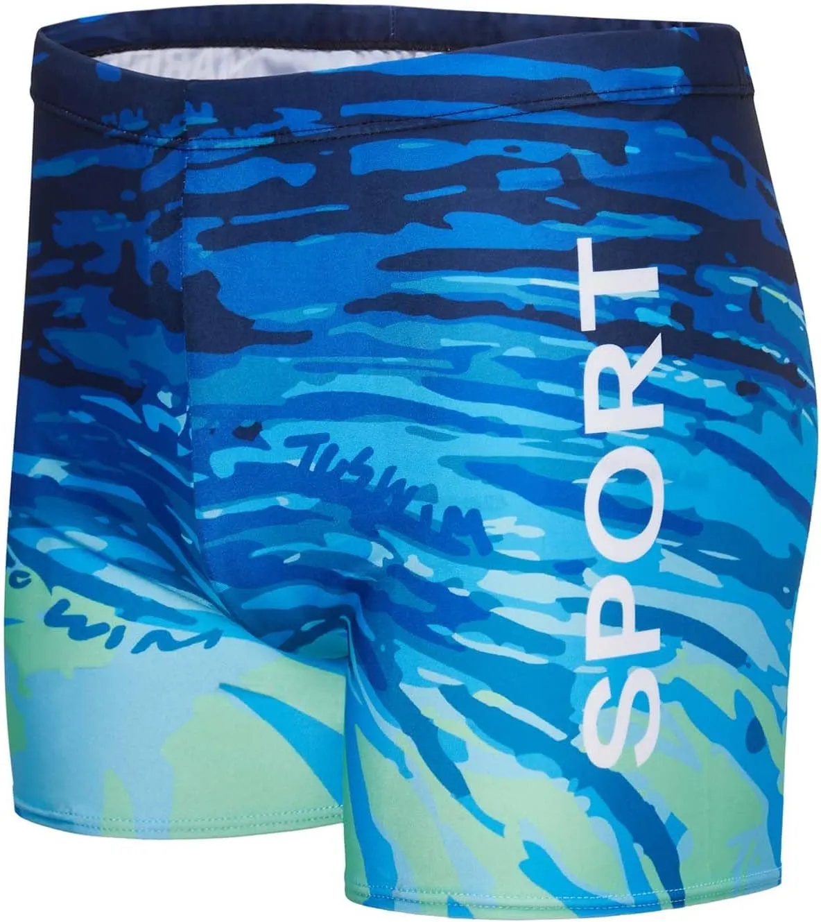 KANAV Men's Athletic Swim Jammers Quick Dry Square Leg Swimsuit for Men Drag Suits for Swimming Training Racing Swim Briefs