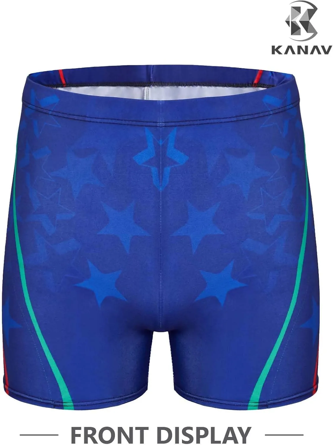 KANAV Men's Athletic Swim Jammers Quick Dry Square Leg Swimsuit for Men Drag Suits for Swimming Training Racing Swim Briefs