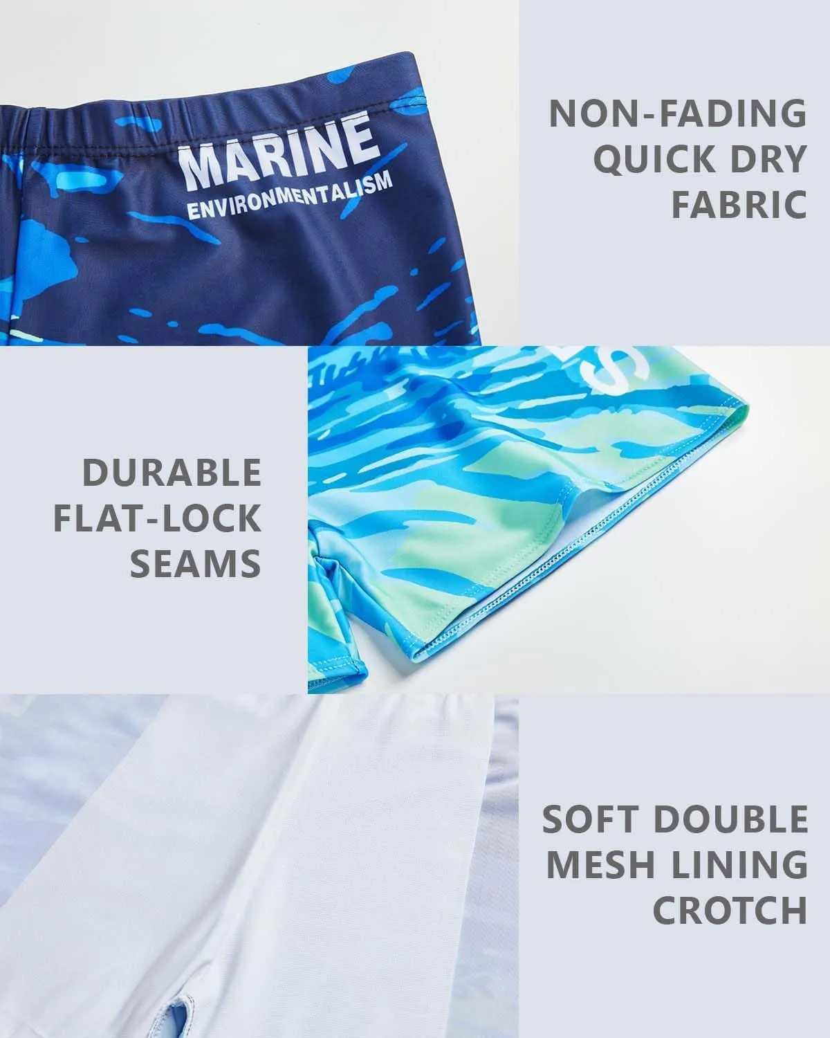 KANAV Men's Athletic Swim Jammers Quick Dry Square Leg Swimsuit for Men Drag Suits for Swimming Training Racing Swim Briefs