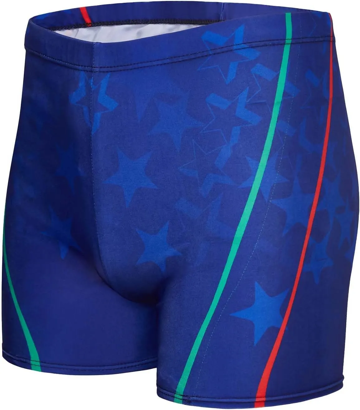 KANAV Men's Athletic Swim Jammers Quick Dry Square Leg Swimsuit for Men Drag Suits for Swimming Training Racing Swim Briefs