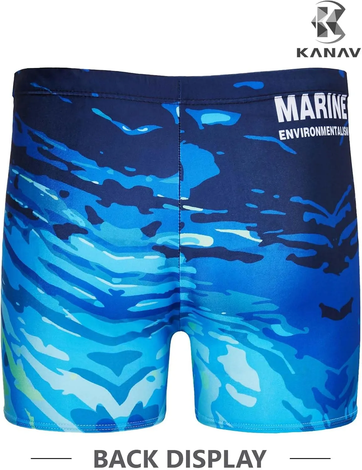 KANAV Men's Athletic Swim Jammers Quick Dry Square Leg Swimsuit for Men Drag Suits for Swimming Training Racing Swim Briefs
