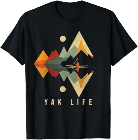 Kayak Vintage Retro Mountains Canoe Kayak Kayak Kayak T-Shirt