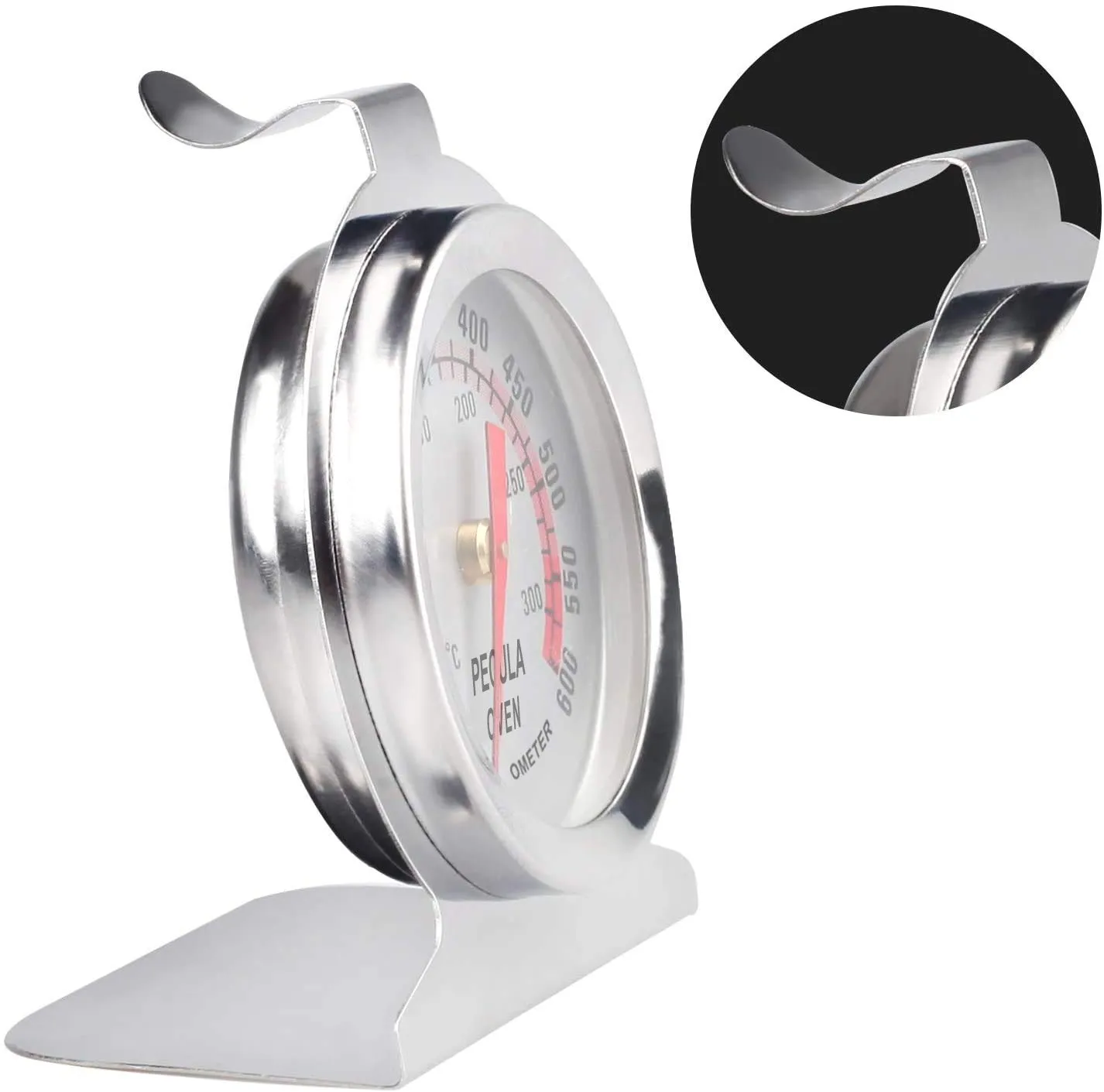 Oven Thermometer 50-300C/100-600F, Oven Grill Fry Chef Smoker Analog Thermometer Instant Read Stainless Steel Kitchen Cooking Thermometer