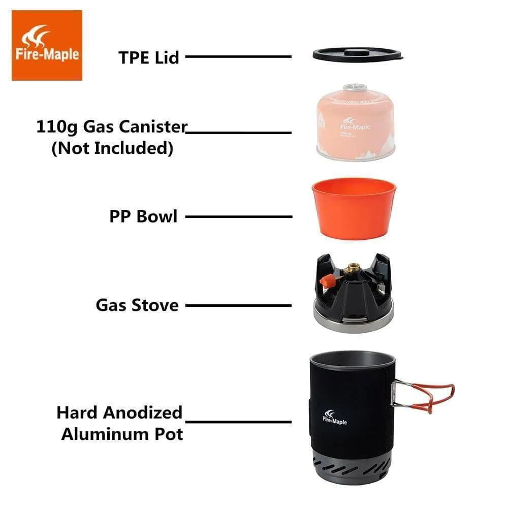 Portable Camping Stove With, Heat Exchanger & Pot Bowl System