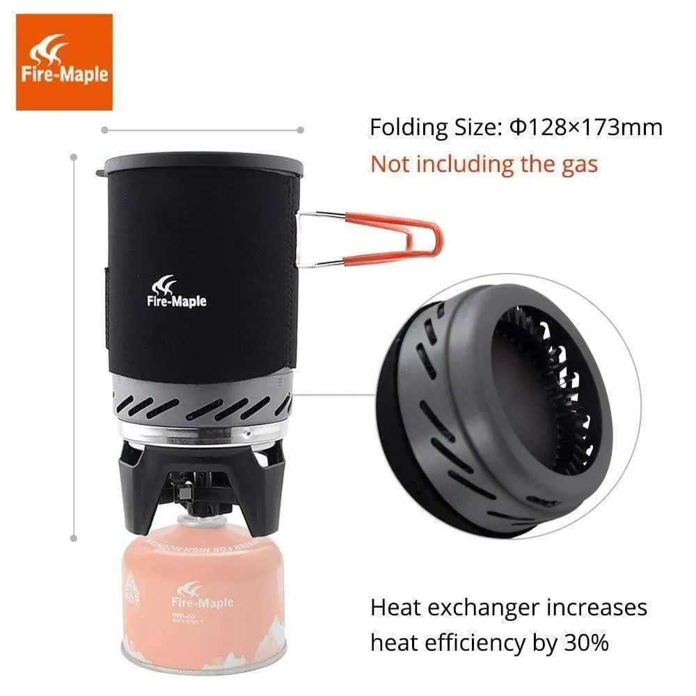 Portable Camping Stove With, Heat Exchanger & Pot Bowl System