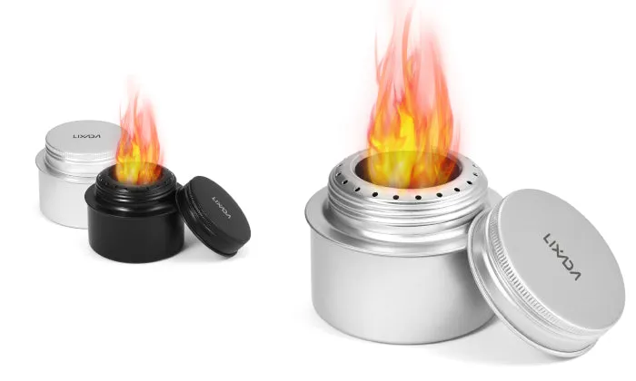 Portable Mini Aluminum Alloy Alcohol Stove with Lid