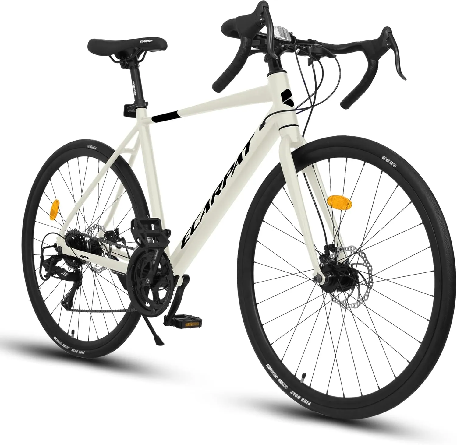 Road Bike 700C Tires, Drop Bar 16 Speeds Hybrid Bike for Men Women, Aluminum Alloy Lightweight Frame Disc Brake Racing Bike, City Commuting Road Bicycle for Men Women, Pink, White, Blue Color
