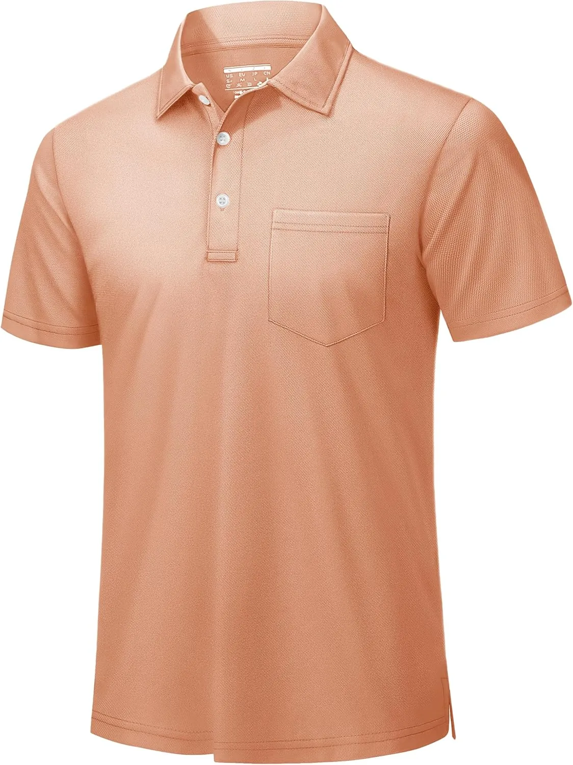 TACVASEN Mens Polo Shirts with Pocket Mens Golf Shirt Short Sleeve Performance Dry Fit Golf Work Athletic Polos