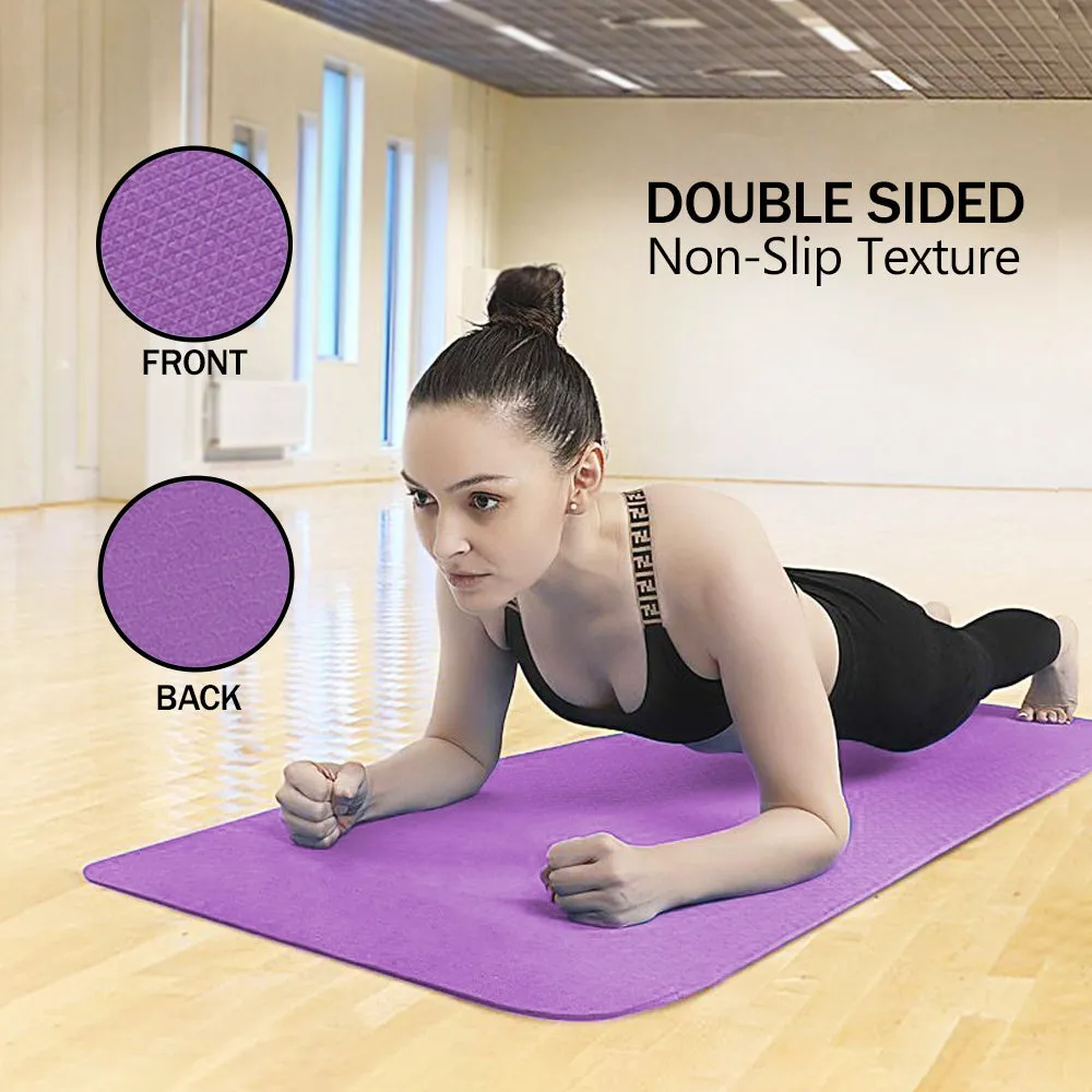 WErFIT 4.5mm Ultra Premium EVA Yoga Mat, Anti Skid, Home Exercise & Gym Workout, Women Purple 4.5 mm Yoga Mat