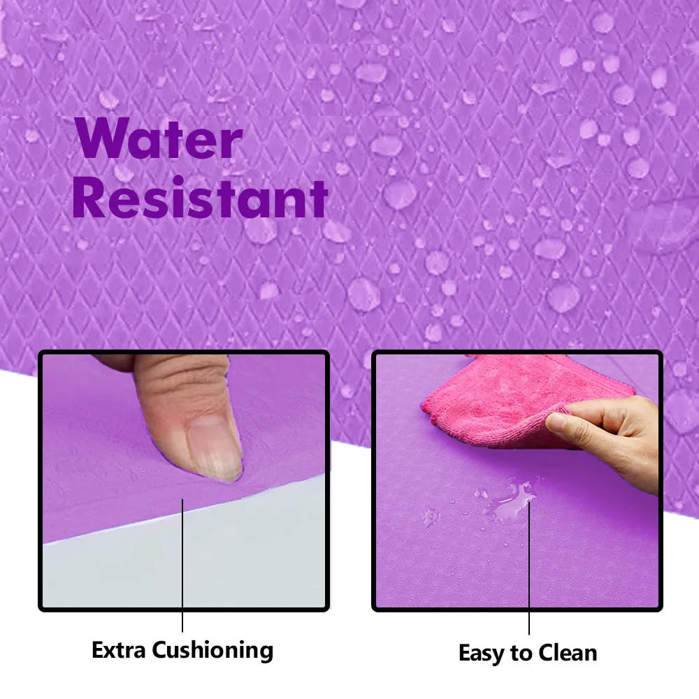 WErFIT 4.5mm Ultra Premium EVA Yoga Mat, Anti Skid, Home Exercise & Gym Workout, Women Purple 4.5 mm Yoga Mat